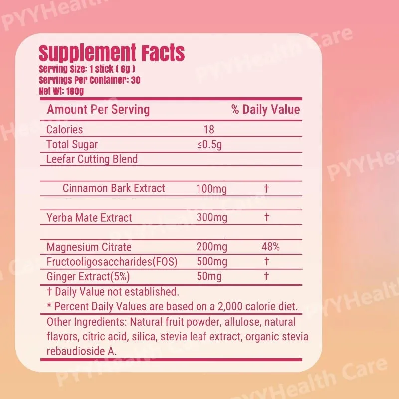 Cutting Drink Mix Yerba Mate & Magnesium Strawberry Flavor – 30 Servings — image 4