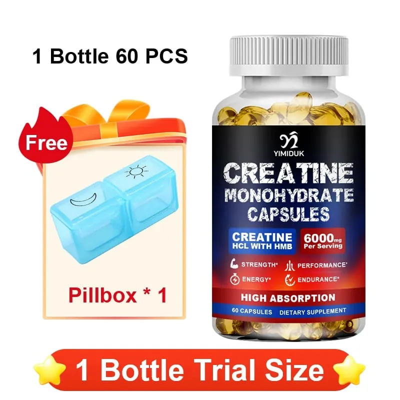 Creatine Monohydrate Supplement with HMB Support Muscle Recovery Boost Cellular Energy Endurance Muscle Fatigue Performance
