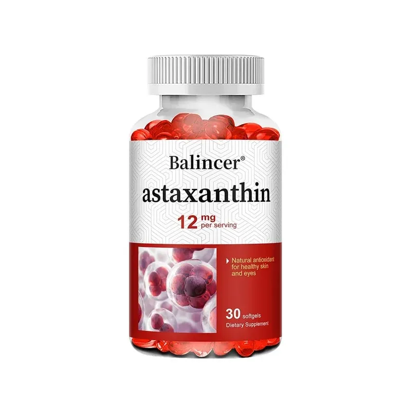 Astaxanthine 12 mg – Soutient la santé des yeux, la santé des articulations, la circulation interne, la santé de la peau, stimule l'immunité, améliore la digestion.