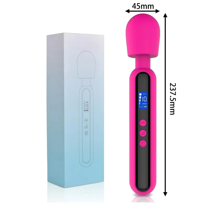 Soft Silicone Massage Wand Multi‑Size & Multi‑Color Optional Waterproof Adjustable Vibration Modes Portable Home Relax Tool