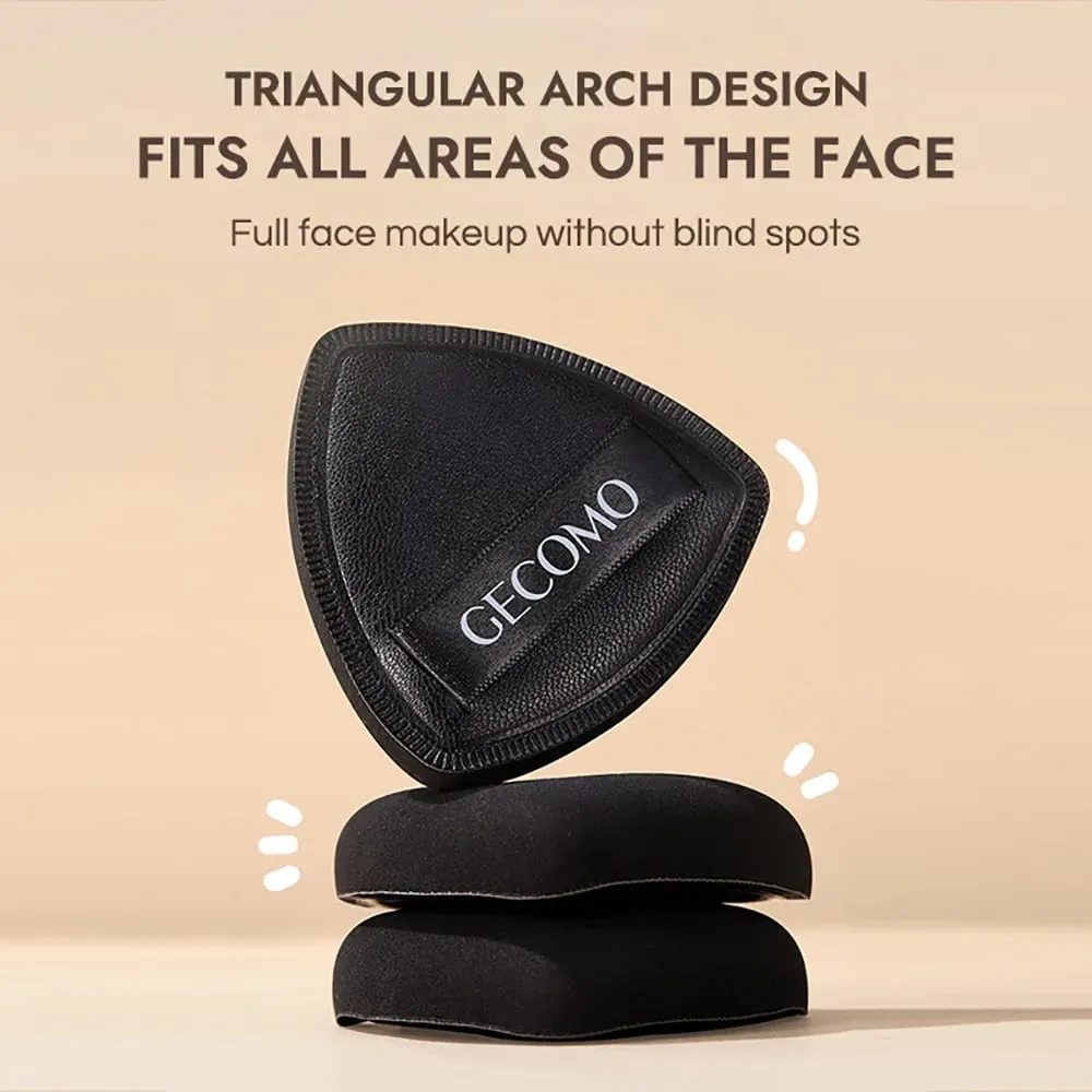 Soft Triangular Black Powder Puff Wet And Dry Dual-use Concealer Makeup Cushion