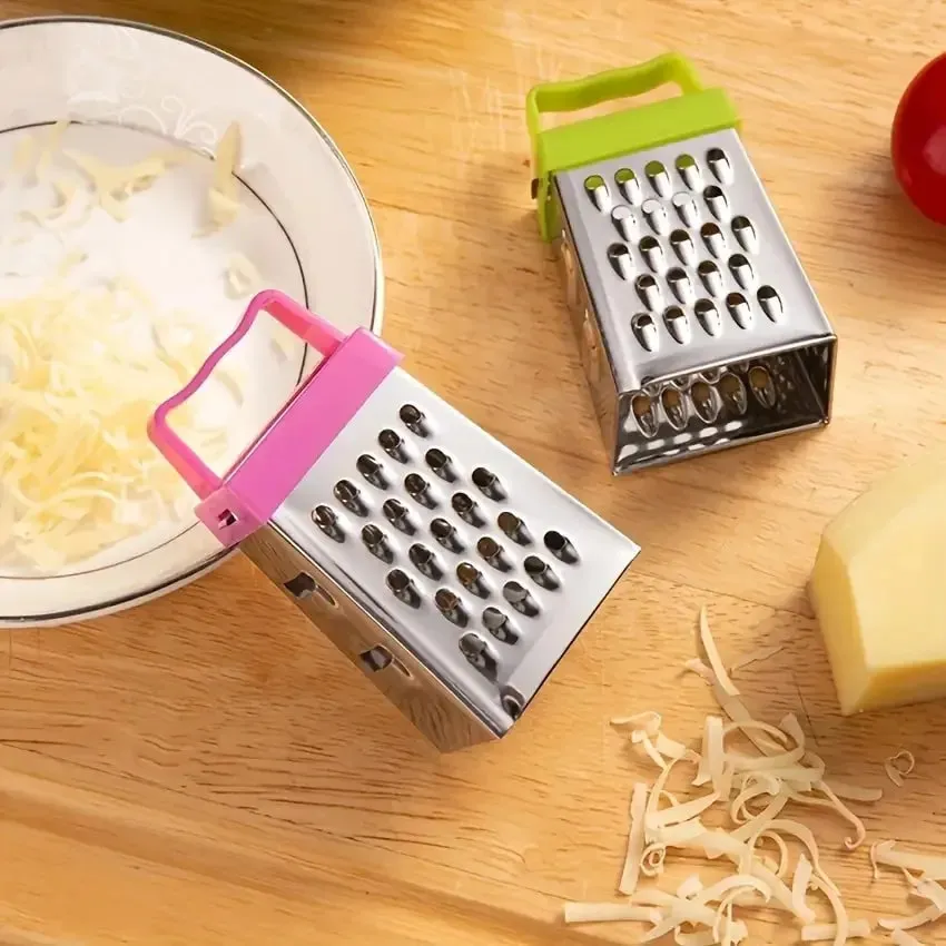 Stainless Steel Mini Cheese Grater Set - Multifunctional Metal Kitchen Tool for Shredding Cheese Garlic Ginger - Food-Safe — image 2