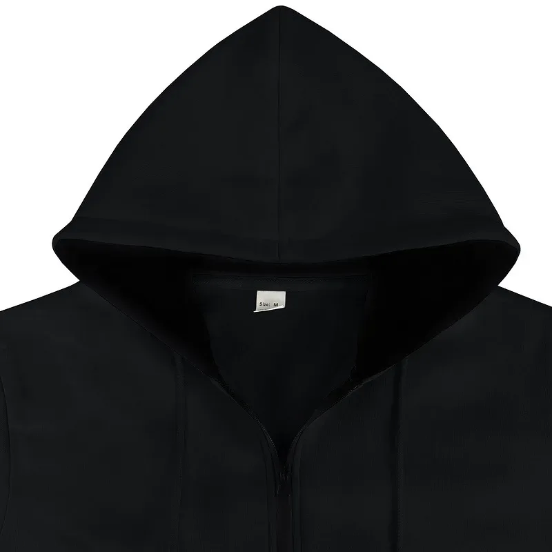 New 2026 Men's Autumn Casual Solid Long Sleeve Zipper Hooded Sweatshirt Coat Male Fashion Outdoors Sportswear Hoodies Jackets — image 8