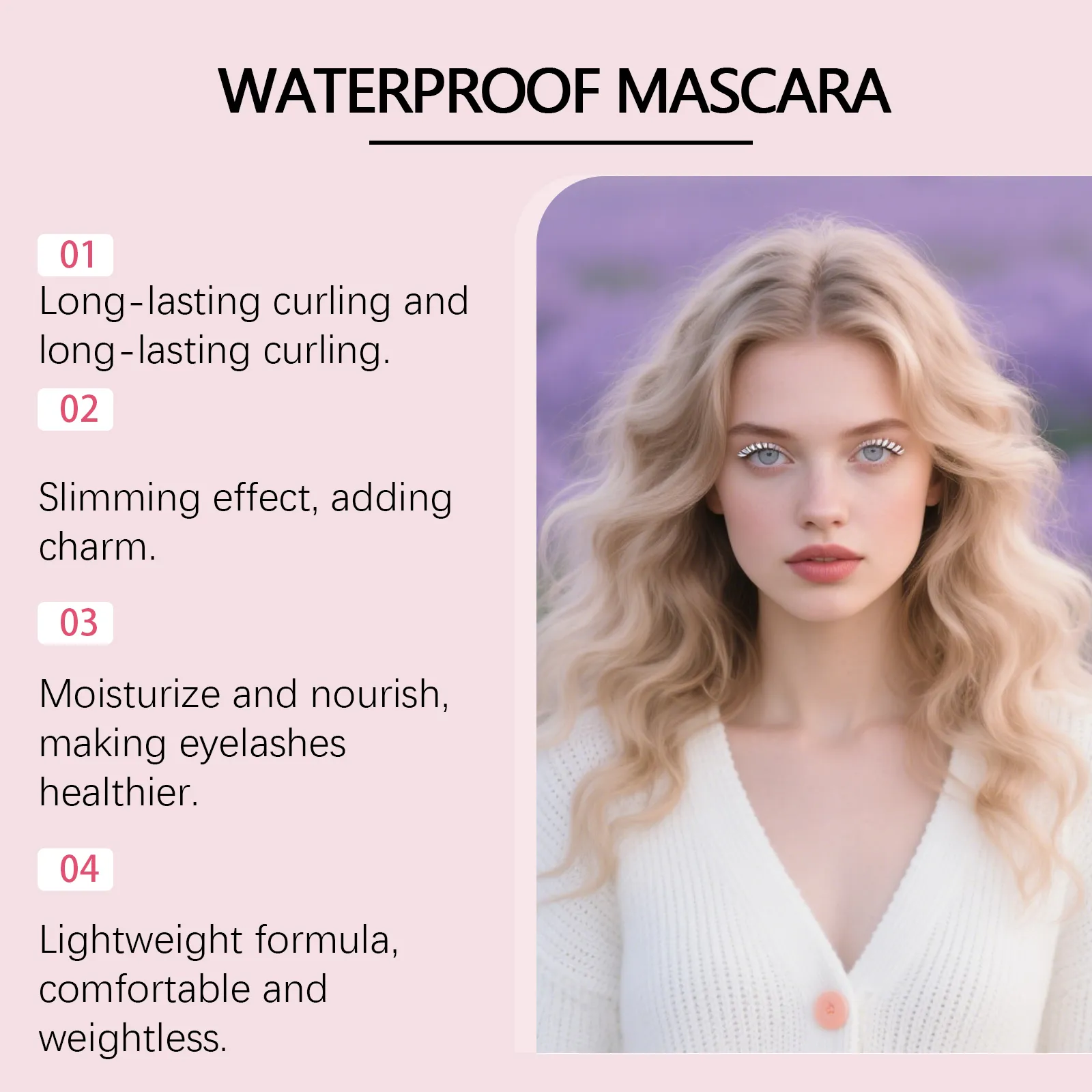 White Mascara Eyelashes Curling Liquid Long-Lasting Waterproof Natural Durable Extensions Makeup Eye Beauty Cosmetics Brush 5ml