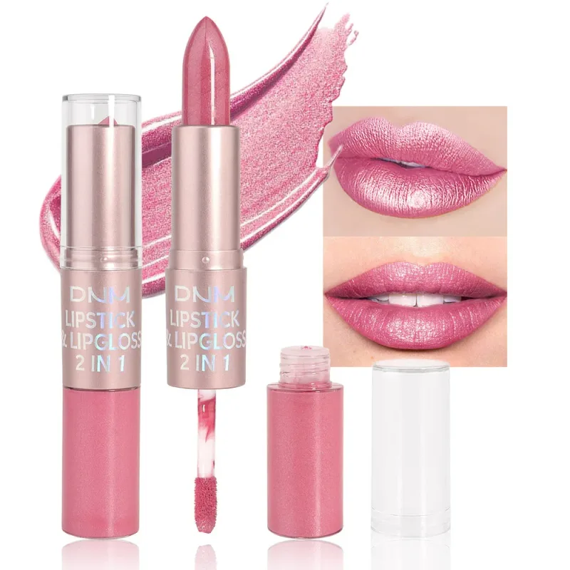 DNM Double Headed Mate Lipstick And Lip Gloss Long Lasting Makeup 2 In 1 Stick Moisturizing Lipgloss Tint Cosmetics Lip Stain — image 10