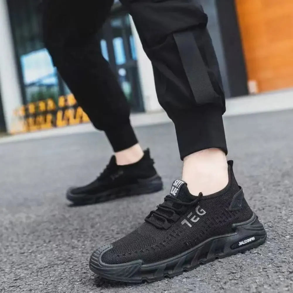 New Breathable Men's Casual Sneakers Anti-slip Lace Up Running Shoes Soft-soled Wear-resisting Slip-on Fashion Sneaker for Men