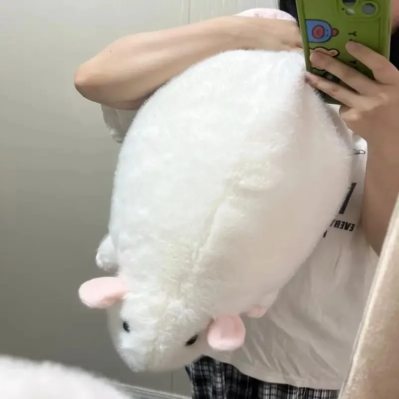 Floral Branch Rat Plush – Cuddly Mouse Pillow in 3 Sizes (35/50/90cm) Adorable Kawaii Stuffed Animal for Bed or Couch Decor