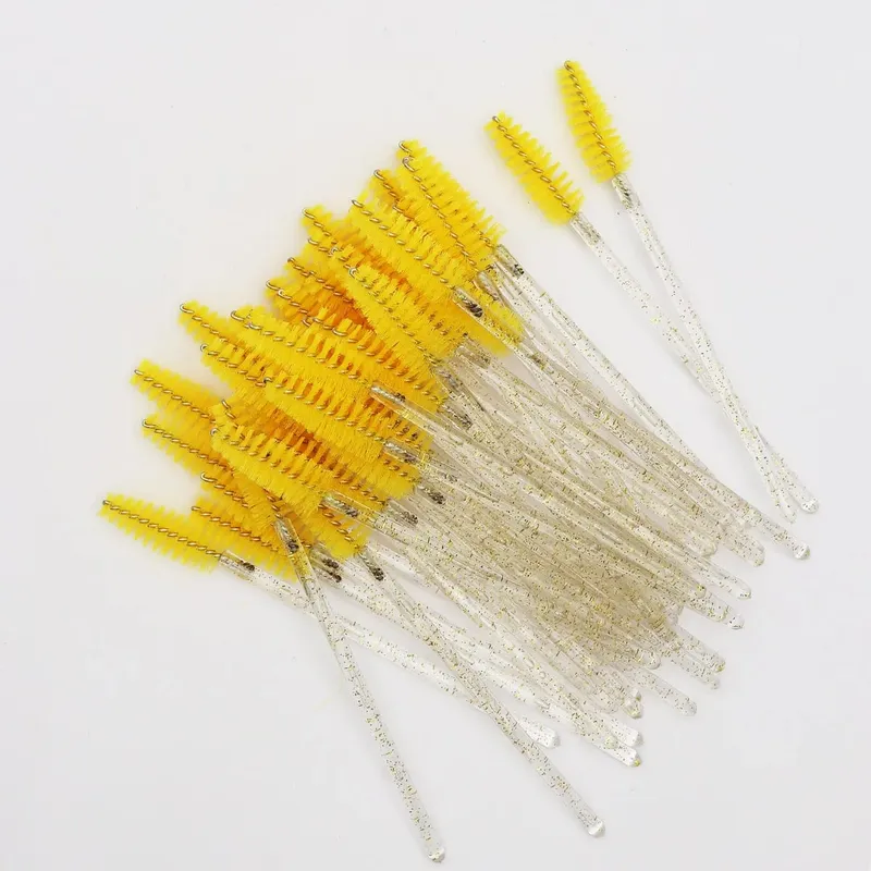 50 шт., хрустальная кисть для ресниц, расческа, одноразовая тушь для наращивания ресниц, палочки для макияжа, профессиональный инструмент для макияжа, красоты