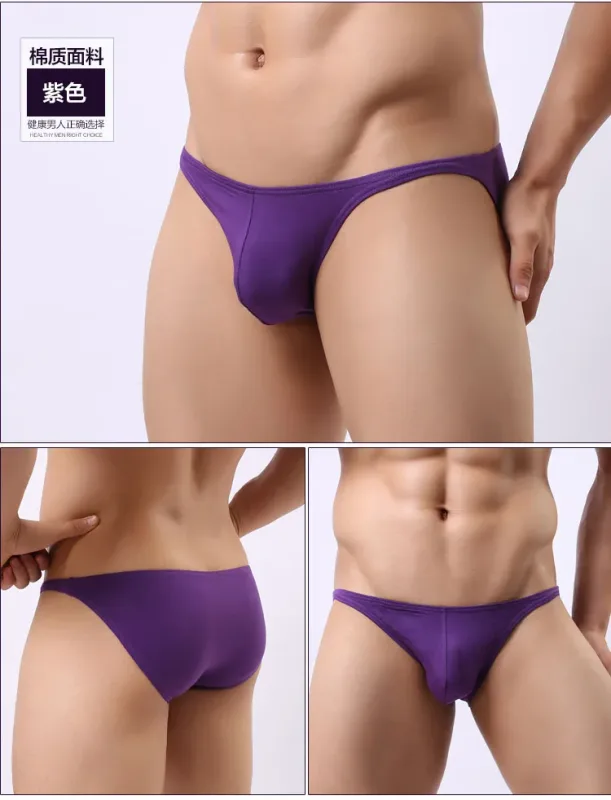 Pure Cotton Low-Waist Sexy Breathable Men's Briefs