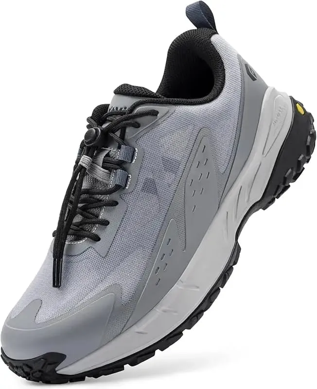 FitVille Wide Width Men'S Sneakers Non-Slip Comfortable Trekking Hiking Walking Shoes For Outdoor Shoe With Arch Support