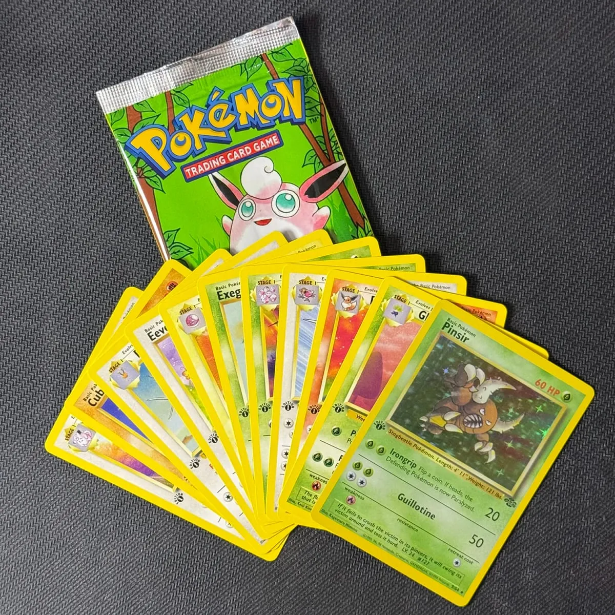 Pokemon Proxy Cards Jungle Booster Pack 1st Edition 11cards/pack Flareon Scyther Wigglytuff Bag TCG Card Gifts