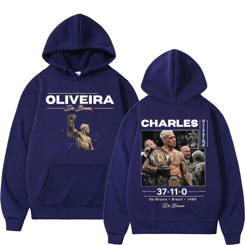 Do Bronx Brazil Charles Oliveira Graphic Sweatshirts Men Women Fashion Harajuku High Street Hoodies Cozy Fleece Oversized Hoodie