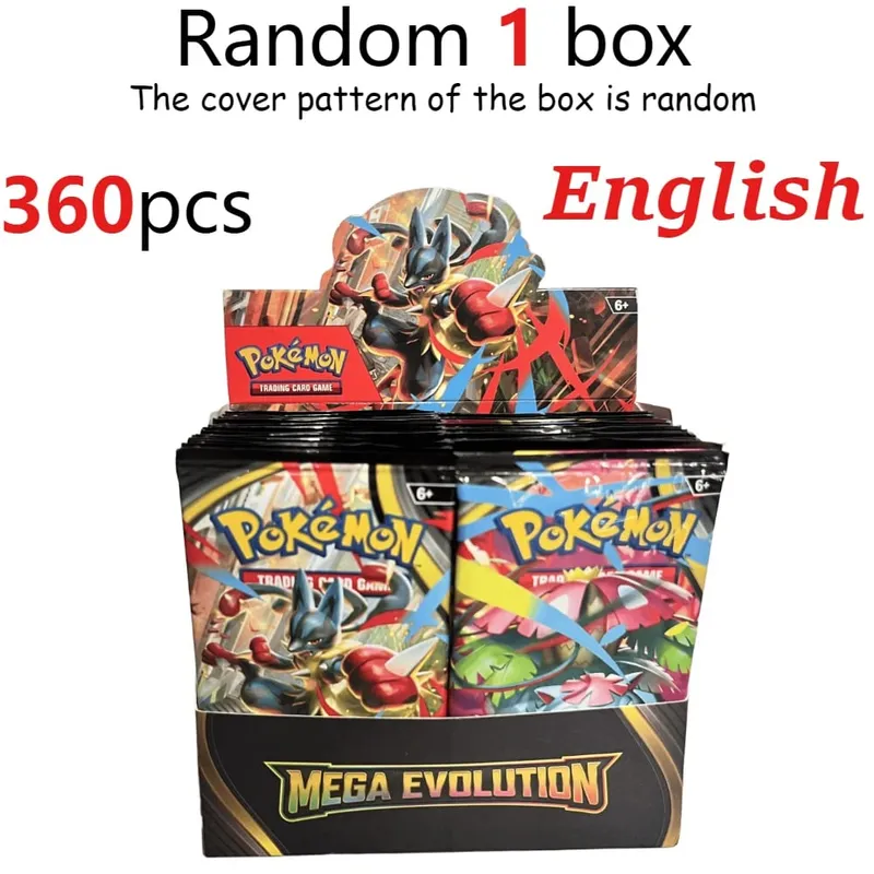 fun 40-360Pcs/Set Pokemon Card MEGA EVOLUTION Phantasmal Flames English Booster Battle Card Anime Fans Kids Birthday Gift Toy