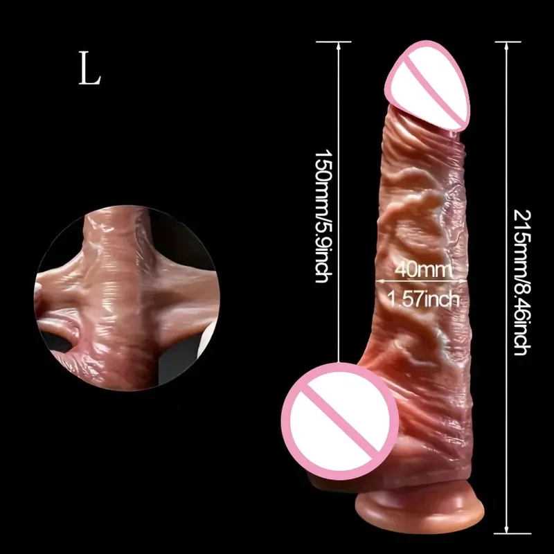 Realistic Sliding Foreskin Dildo for Women Testicles Penis Sexy Adult Strapon Dildos Masturbator Big Dick Anal Plug 18+ Sex Toys