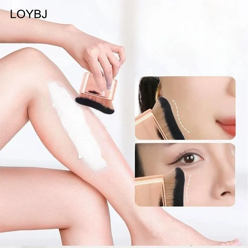 Body Self Tanning Brush Gold Soft Makeup Brushes Portable Self Tan Brush Neck Leg Foundation Sunscreen Cream Applicator Tools