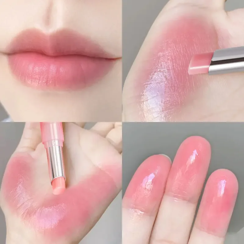 Baume à lèvres couleur hydratant brillant imperméable longue durée baume à lèvres rose avec effet brillant adapté à tous les types de peau apaisant a