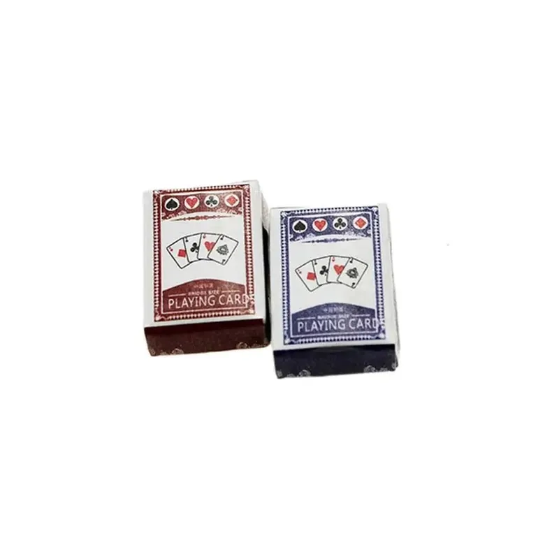 1:12 Dollhouse Accessories Mini Poker Cards Miniature Dollhouse Miniature Games Poker Mini Playing Cards Playing Poker Cards