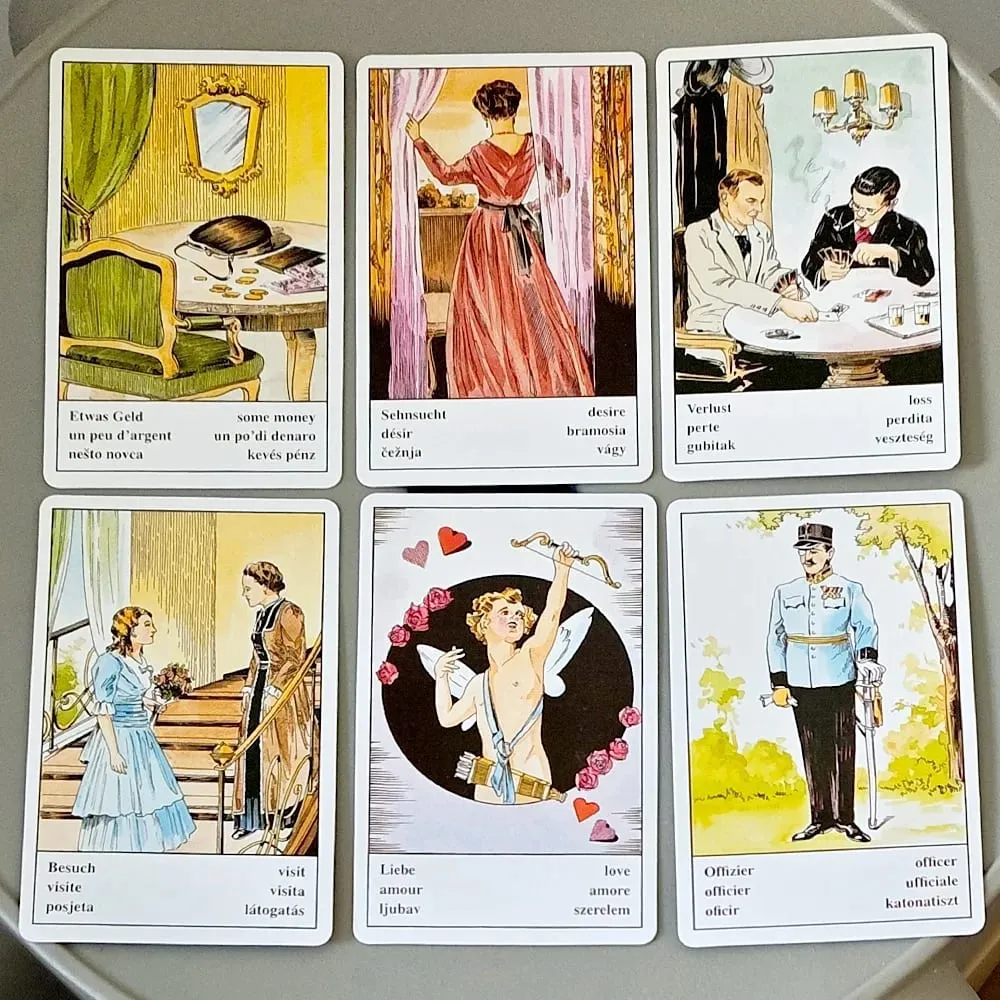 36 Pcs Classic Oracle Cards with Multilingual Meanings & Zodiac Constellation Backs