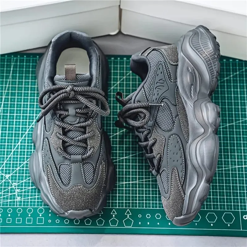 Spring and Autumn Trend Thick Soled Versatile Casual Shoes New Comfortable Dad Shoes for Men's Outdoor Travel