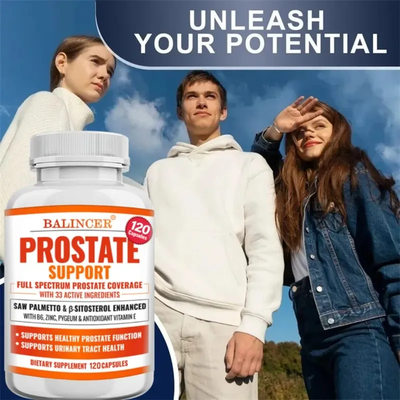 Prostate Supplements Saw Palmetto Prostate Health Support with 33 Ingredients for Healthy Urination Frequency & Improve Sleep