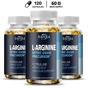 อาหารเสริม Daitea L-Arginine - เพื่อความแข็งแรงของพลังงานและการสนับสนุนความอดทนในระหว่างออกกำลังกาย | มวลกล้ามเนื้อที่ไม่ใช่จีเอ็มโอ