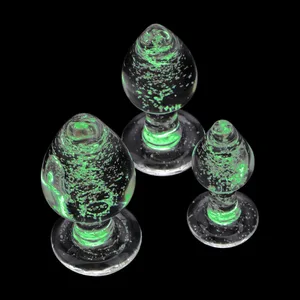 Perles anales en verre pour femmes et hommes, godemiché lumineux, masturbateur féminin, jouets sexuels, jeux de Couple pour hommes adultes, produits érotiques, 28-40mm