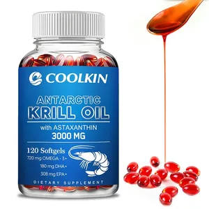 அண்டார்டிக் கிரில் ஆயில் 3000mg - ஒமேகா-3 EPA DHA இயற்கையான அஸ்டாக்சாந்தின் இதயம் மற்றும் மூட்டு ஆரோக்கியத்திற்கான அதிகபட்ச வலிமை