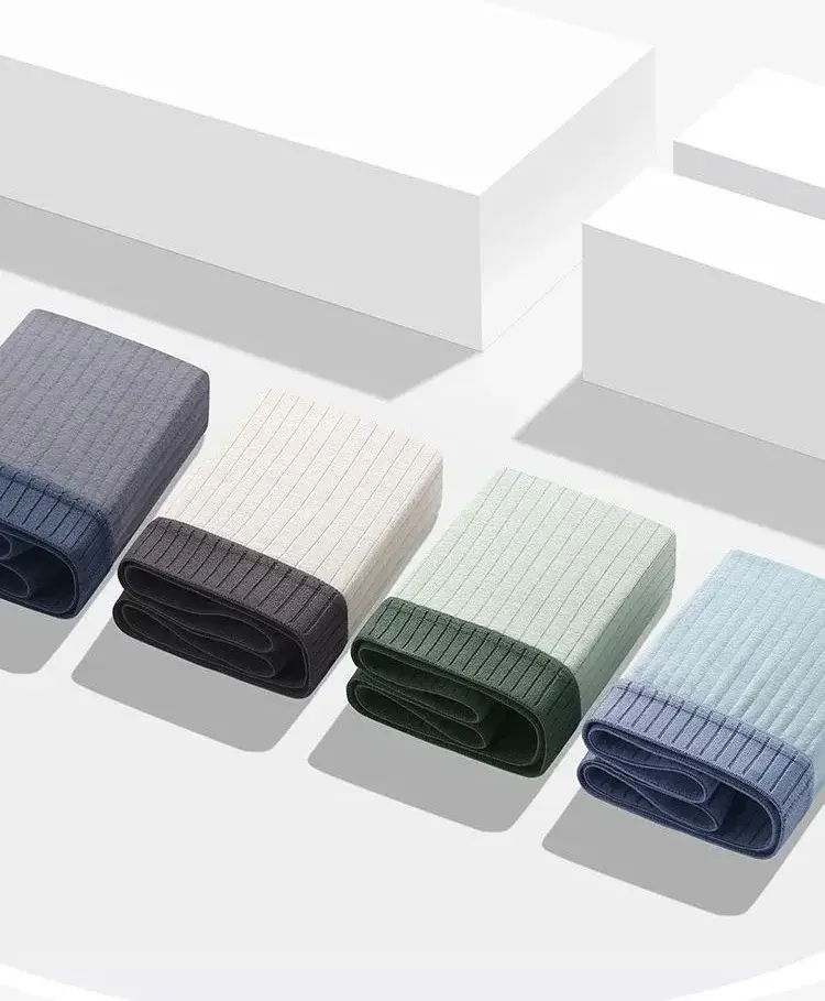 7 stk./lot Mænds bomuldsundertøj Boxershorts ren bomuld Åndbar mellemtalje Høj elasticitet Mænds sexede bløde mænds shorts L-4XL
