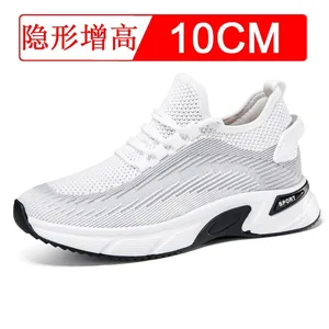 Elevator Shoes Invisible Heightening 8cm. Breathable Mesh Fabric Sports Shoes Heightening Inside for Men's Shoes Size 6cm
