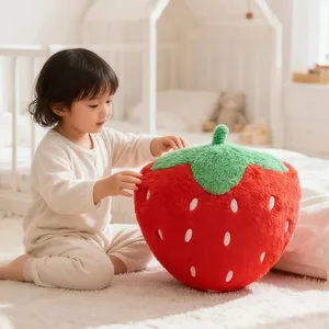 Strawberry Pillow Soft Stuffed Plush Toys Sweety Strawberry Sofa Hugging Pillow Para sa Home Cushion Fruit Theme Mga Regalo sa Kaarawan