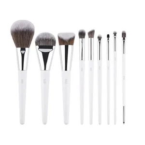 1 stk White Powder Makeup Brushes 3D Liquid Foundation Base Makeup Brush Øyenskyggeblanding Detalj Face Eye Concealer Skjønnhetsverktøy