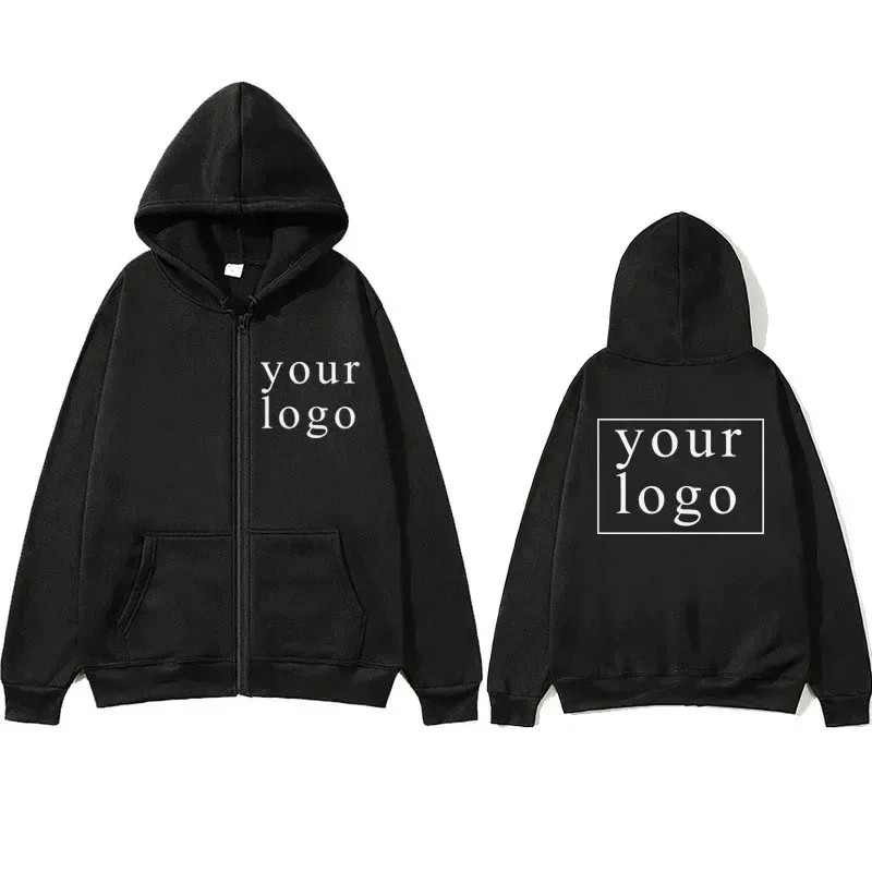 Sweat à capuche pour hommes et femmes, cardigan à fermeture éclair, nouvelle mode, votre propre Design, Logo/image de marque, personnalisé partout, 2025