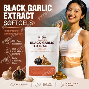 Softgel Ekstrak Bawang Putih Hitam Fermentasi Googeer dengan S-Allyl Sistein dan Polifenol untuk Kesehatan Harian Mendukung 60 Softgel