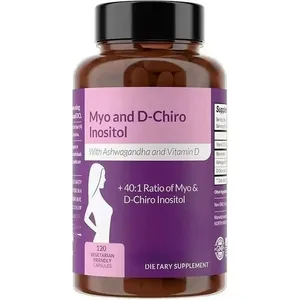 40:1 Myo-Inositol- und D-Chiro-Inositol-Kapseln Vitamin D3 Ashwagandha 120 Stück tägliche Wellness-Ergänzung