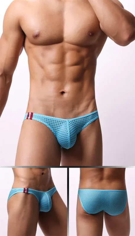 Hommes slips été respirant trous sous-vêtements U convexe mince taille basse hommes sous-vêtements slips Slip caleçons Calzoncillos