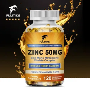 Premium Pure Zink Kapsler 50 mg Supplement Høj Absorption Booster Immun Antioxidant Hud Kognitiv Sundhed