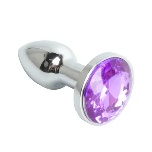 Mini plugue anal de metal xxs, dilatador anal pequeno para adultos, mulheres, homens, plugue anal com cristal redondo, masturbação feminina, brinquedos sexuais