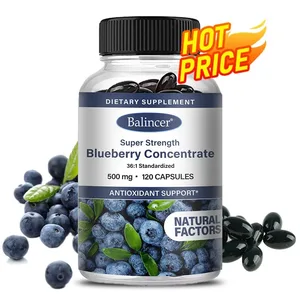 Super Strength Blueberry Concentrate 500 Mg Capsules 120 Softgels Eye Health Vitamins ஆக்ஸிஜனேற்ற ஆரோக்கியமான பார்வை சப்ளிமெண்ட்
