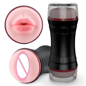 Masturbator Cup pro muže Velkoobchod s realistickou texturou Pocket Pussy Double End Vagina Oral Sex Stroker