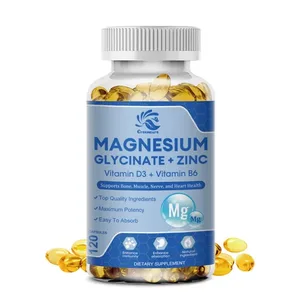 Magnesium Glycinate & Zinc 500mg Mineral Supplement para sa Sumusuporta sa Muscle Joint at Health Maximum Absorption