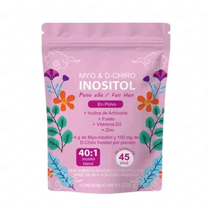 40:1 Mix Myo & D-Chiro Inositol-Pulver enthält Folsäure, Vitamin D3 und Zink und unterstützt die tägliche Gesundheit von Frauen als Nahrungsergänzungsmittel