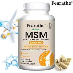 Farathe 메틸설포닐메탄(MSM) 1000 Mg 항산화제는 관절 건강의 균형 잡힌 칼슘 흡수를 촉진합니다. Non-GMO 글루텐 프리