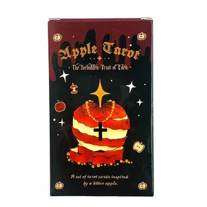 Balíček jablečných tarotů 78 karet Temná pohádka Tarotové karty s tematikou jablek Věštění Meditace Halloweenský dárek pro začínající sběratele