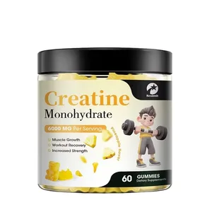 Gomitas de monohidrato de creatina Kexinsh, 6000 mg, creatina masticable sin azúcar para la fuerza muscular, aumento de energía para el desarrollo muscular