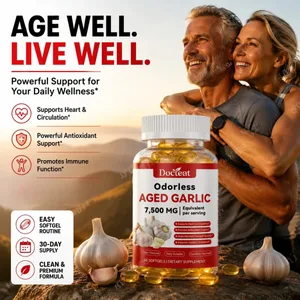 Odorless Aged Garlic Extract 7500mg เทียบเท่า 60 ซอฟท์เจล - ระบบภูมิคุ้มกันสุขภาพหัวใจอาหารเสริมสารต้านอนุมูลอิสระสำหรับผู้ใหญ่