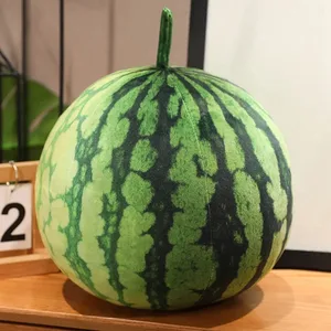 3D Simulated Watermelon Hug Pillow Round Long Watermelon Soft Plush Toys Fruit Sofa Cushion Angkop Para sa Mga Regalo sa Bahay Kids