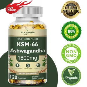 KSM-66 아연 함유 유기농 Ashwagandha 캡슐 | 비 GMO 비건 | 프리미엄 포뮬러 건강보조식품