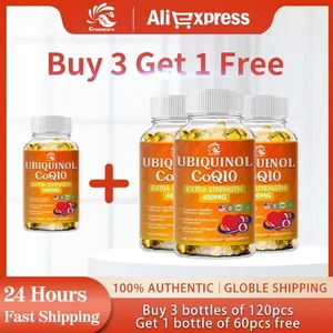 Køb 3 Få 1 gratis - CoQ10-kapsler (Ubiquinon) 400mg - Støtte til hjernehjerte og energisundhed - Supplement med høj absorption