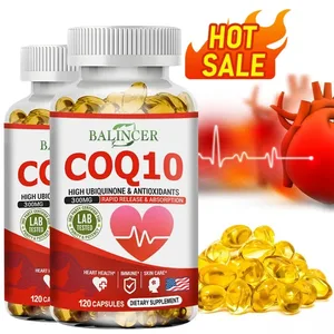 CoQ10 소프트젤 - 코엔자임 Q10(유비퀴논) 보충제 흡수율이 높은 항산화제는 심장 건강과 에너지 생산을 지원합니다