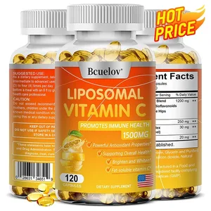 Lipozomal C Vitamini Kapsülleri Güçlü Antioksidan Kollajen Üretimini Destekler Cilt Sağlığını Destekler 1500mg